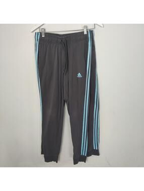 Adidas Pack of Two Gray Blue 3-Stripe Jogger Track Pants Women's Small Athletic